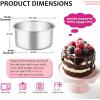 imageEfar 4 Inch Small Cake Pan Set of 6 Stainless Steel Mini Round Smash Cake Baking Pans Tins NonToxic ampamp Healthy Mirror Finish ampamp Dishwasher Safe4 InchSet of 4