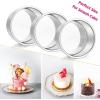imageEfar 4 Inch Small Cake Pan Set of 6 Stainless Steel Mini Round Smash Cake Baking Pans Tins NonToxic ampamp Healthy Mirror Finish ampamp Dishwasher Safe4 InchSet of 3