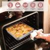 imageEfar 689Inch Square Cake Pan with lid Set Nonstick Square Baking Brownie Pans Bakeware Set of 3 Stainless Steel Core ampamp Easy Clean  6 Pieces3 Pans  3 CoversStainless Steel