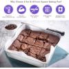 imageEfar 8 x 8Inch Baking Pan Square Cake Brownie Baking Pans Stainless Steel Bakeware Set of 3 Fits in Small Toaster Oven Nontoxic ampamp Dishwasher Safe3 Pcs