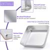 imageEfar 8 x 8Inch Baking Pan Square Cake Brownie Baking Pans Stainless Steel Bakeware Set of 3 Fits in Small Toaster Oven Nontoxic ampamp Dishwasher Safe3 Pcs