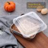 imageEfar 8 x 8Inch Square Baking Pan with Lid Stainless Steel Square Cake Brownie Pan Fit for Toaster Oven Nontoxic ampamp Healthy Easy Storage ampamp Dishwasher Safe  2 Pieces4