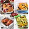 imageEfar 8 x 8Inch Square Baking Pan with Lid Stainless Steel Square Cake Brownie Pan Fit for Toaster Oven Nontoxic ampamp Healthy Easy Storage ampamp Dishwasher Safe  2 Pieces4