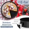 imageEfar 8x2 Inch Cake Pan Set of 2 Nonstick Round Cake Pans Tins for Baking Birthday Wedding Layer Smash Cakes Stainless Steel Core ampamp Nontoxic Coating Straight SideBlack8x2