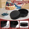 imageEfar 8x2 Inch Cake Pan Set of 2 Nonstick Round Cake Pans Tins for Baking Birthday Wedding Layer Smash Cakes Stainless Steel Core ampamp Nontoxic Coating Straight SideBlack95x2
