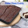 imageEfar 8x8 Inch Square Baking Pan with Lid Set Nonstick Square Cake Pans Metal Bakeware for Oven Cooking Lasagna Brownies Stainless Steel Core ampamp Easy Release 4 Pieces2 Pans2 Covers1 pan1 lid