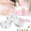 imageEfar 9 Inch Cake Pan Set of 2 Stainless Steel Round Cake Baking Pans NonToxic ampamp Healthy Mirror Finish ampamp Dishwasher Safe6 Cake Pan Set of 2