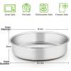 imageEfar 9 Inch Cake Pan Set of 2 Stainless Steel Round Cake Baking Pans NonToxic ampamp Healthy Mirror Finish ampamp Dishwasher Safe8 Cake Pan Set of 2