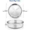 imageEfar 9 Inch Cake Pan Set of 2 Stainless Steel Round Cake Baking Pans NonToxic ampamp Healthy Mirror Finish ampamp Dishwasher Safe8 Cake Pan Set of 4