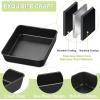imageEfar 9x9 Baking Pan Nonstick Square Cake Pan with Stainless Steel Core Black Metal Bakeware for Brownies Lasagna Cakes Nontoxic ampamp Easy Clean 2 Inch Deep2