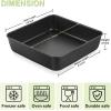 imageEfar 9x9 Baking Pan Nonstick Square Cake Pan with Stainless Steel Core Black Metal Bakeware for Brownies Lasagna Cakes Nontoxic ampamp Easy Clean 2 Inch Deep1