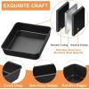 imageEfar 9x9 Baking Pan Nonstick Square Cake Pan with Stainless Steel Core Black Metal Bakeware for Brownies Lasagna Cakes Nontoxic ampamp Easy Clean 2 Inch Deep2