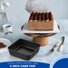imageEfar 9x9 Baking Pan Nonstick Square Cake Pan with Stainless Steel Core Black Metal Bakeware for Brownies Lasagna Cakes Nontoxic ampamp Easy Clean 2 Inch Deep1