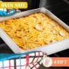 imageEfar 9x9 Inch Square Cake Pan Stainless Steel Baking Pan for Lasagna Brownies Casseroles Silver Square Bakeware for Oven Cooking NonToxic ampamp Rust Free Dishwasher Safe 2 Inch deep2