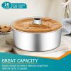 imageEfar Angel Food Cake Pan 10Inch Stainless Steel Tube Pan for Baking Pound Chiffon Cake Onepiece Design ampamp Nontoxic Dishwasher Safe1 Piece