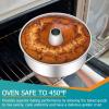 imageEfar Angel Food Cake Pan 10Inch Stainless Steel Tube Pan for Baking Pound Chiffon Cake Onepiece Design ampamp Nontoxic Dishwasher Safe2 Pieces