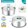imageEfar Angel Food Cake Pan 10Inch Stainless Steel Tube Pan for Baking Pound Chiffon Cake Onepiece Design ampamp Nontoxic Dishwasher Safe2 Pieces