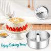 imageEfar Angel Food Cake Pan 10Inch Stainless Steel Tube Pan for Baking Pound Chiffon Cake Onepiece Design ampamp Nontoxic Dishwasher Safe2 Pieces