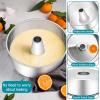 imageEfar Angel Food Cake Pan 10Inch Stainless Steel Tube Pan for Baking Pound Chiffon Cake Onepiece Design ampamp Nontoxic Dishwasher Safe2 Pieces