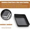 imageEfar Baking Pan with Lid 975 x 125 x 2 Inch Nonstick Rectangle Cake Pans with Covers 2 Sheet Pans Bakeware and 2 Lids for Brownies Cakes Nontoxic ampamp Stainless Steel Core 2 Inch Deep104x8x2 Inches
