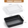 imageEfar Baking Pan with Lid 975 x 125 x 2 Inch Nonstick Rectangle Cake Pans with Covers 2 Sheet Pans Bakeware and 2 Lids for Brownies Cakes Nontoxic ampamp Stainless Steel Core 2 Inch Deep94x7x2 Inches