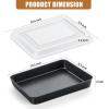 imageEfar Baking Pan with Lid 975 x 125 x 2 Inch Nonstick Rectangle Cake Pans with Covers 2 Sheet Pans Bakeware and 2 Lids for Brownies Cakes Nontoxic ampamp Stainless Steel Core 2 Inch Deep104x8x2 Inches
