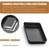 imageEfar Baking Pan with Lid 975 x 125 x 2 Inch Nonstick Rectangle Cake Pans with Covers 2 Sheet Pans Bakeware and 2 Lids for Brownies Cakes Nontoxic ampamp Stainless Steel Core 2 Inch Deep94x7x2 Inches
