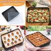 imageEfar Baking Pan with Lid 975 x 125 x 2 Inch Nonstick Rectangle Cake Pans with Covers 2 Sheet Pans Bakeware and 2 Lids for Brownies Cakes Nontoxic ampamp Stainless Steel Core 2 Inch Deep124x96x2 Inches