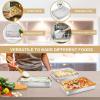 imageEfar Baking Pan with Lid12410494 inch Stainless Steel Rectangular Sheet Cake Pans with Cover Metal Bakeware Sets for Lasagna Casseroles Brownie Nontoxic ampamp Dishwasher Safe  3 Pans  3 Lids