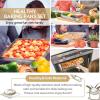 imageEfar Baking Pan with Lid12410494 inch Stainless Steel Rectangular Sheet Cake Pans with Cover Metal Bakeware Sets for Lasagna Casseroles Brownie Nontoxic ampamp Dishwasher Safe  3 Pans  3 Lids