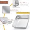 imageEfar Baking Pans Set of 3 Stainless Steel Sheet Cake Pan for Oven  12510594Inch Rectangle Bakeware Set for Cake Lasagna Brownie Casserole Cookie Nontoxic ampamp Healthy Dishwasher Safe3 Pieces Set  Square