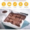 imageEfar Baking Pans Set of 3 Stainless Steel Sheet Cake Pan for Oven  12510594Inch Rectangle Bakeware Set for Cake Lasagna Brownie Casserole Cookie Nontoxic ampamp Healthy Dishwasher Safe3 Pieces Set  Square
