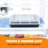 imageEfar Baking Pans with Lids Set of 3 Nonstick Sheet Cake Pan for Oven Lasagna Brownie Casserole  12510594Inch Rectangle Metal Bakeware Set Stainless Steel Core  6 Pieces3 Pans  3 Covers