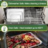 imageEfar Baking Sheet with Cooling Rack Set 3 Pans  3 Racks 1612593 Inch Stainless Steel Cookie Sheets Baking Pans and Wire Rack for Oven Non Toxic ampamp Easy Clean