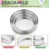 imageEfar Cake Pan Set of 3 4 inch6 inch8 inch Stainless Steel Small Round Layer Cake Baking Pans Perfect for Tier Smash Cake NonToxic ampamp Healthy Mirror Finish ampamp Dishwasher Safe6895