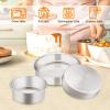 imageEfar Cake Pan Set of 3 4 inch6 inch8 inch Stainless Steel Small Round Layer Cake Baking Pans Perfect for Tier Smash Cake NonToxic ampamp Healthy Mirror Finish ampamp Dishwasher Safe468