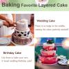 imageEfar Cake Pan Set of 3 4 inch6 inch8 inch Stainless Steel Small Round Layer Cake Baking Pans Perfect for Tier Smash Cake NonToxic ampamp Healthy Mirror Finish ampamp Dishwasher Safe6895