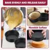 imageEfar Cake Pan Set of 3 6 inch8 inch9 inch Nonstick Round Baking Cake Pans for Tier Birthday Wedding Cake Stainless Steel Core ampamp NonToxic Coating 2 Inch Deep Black8 Inches