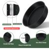 imageEfar Cake Pan Set of 3 6 inch8 inch9 inch Nonstick Round Baking Cake Pans for Tier Birthday Wedding Cake Stainless Steel Core ampamp NonToxic Coating 2 Inch Deep Black95 Inches