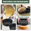 imageEfar Cake Pan Set of 3 6 inch8 inch9 inch Nonstick Round Baking Cake Pans for Tier Birthday Wedding Cake Stainless Steel Core ampamp NonToxic Coating 2 Inch Deep Black95 Inches