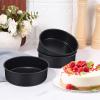 imageEfar Cake Pan Set of 3 6 inch8 inch9 inch Nonstick Round Baking Cake Pans for Tier Birthday Wedding Cake Stainless Steel Core ampamp NonToxic Coating 2 Inch Deep Black6 Inches