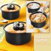 imageEfar Cake Pan Set of 3 6 inch8 inch9 inch Nonstick Round Baking Cake Pans for Tier Birthday Wedding Cake Stainless Steel Core ampamp NonToxic Coating 2 Inch Deep Black4 Inches