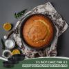 imageEfar Cake Pan Set of 3 6 inch8 inch9 inch Nonstick Round Baking Cake Pans for Tier Birthday Wedding Cake Stainless Steel Core ampamp NonToxic Coating 2 Inch Deep Black95 Inches