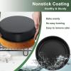 imageEfar Cake Pan Set of 3 6 inch8 inch9 inch Nonstick Round Baking Cake Pans for Tier Birthday Wedding Cake Stainless Steel Core ampamp NonToxic Coating 2 Inch Deep Black6895 Inches