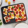 imageEfar Nonstick Baking Pans Set of 3 Rectangle Stainless Steel Sheet Cake Pan for Toaster Oven 12510594 Inch Black Bakeware for Brownie Lasagna Casserole Cake Nontoxic ampamp Healthy 2 inch Deep