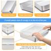 imageEfar Stainless Steel Baking Pan with Lid 12 x 9 x 2 Inch Rectangle Sheet Cake Pans with Covers Bakeware for Cakes Brownies Casseroles Nontoxic ampamp Healthy Heavy Duty ampamp Dishwasher Safe  Set of 22Pans2Lids