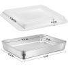 imageEfar Stainless Steel Baking Pan with Lid 12 x 9 x 2 Inch Rectangle Sheet Cake Pans with Covers Bakeware for Cakes Brownies Casseroles Nontoxic ampamp Healthy Heavy Duty ampamp Dishwasher Safe  Set of 21Pan1Lid
