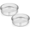 imageEfar 9 Inch Cake Pan Set of 2 Stainless Steel Round Cake Baking Pans NonToxic ampamp Healthy Mirror Finish ampamp Dishwasher Safe8 Cake Pan Set of 2