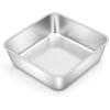 imageEfar 9x9 Inch Square Cake Pan Stainless Steel Baking Pan for Lasagna Brownies Casseroles Silver Square Bakeware for Oven Cooking NonToxic ampamp Rust Free Dishwasher Safe 2 Inch deep1