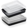 imageEfar Baking Pan with Lid 975 x 125 x 2 Inch Nonstick Rectangle Cake Pans with Covers 2 Sheet Pans Bakeware and 2 Lids for Brownies Cakes Nontoxic ampamp Stainless Steel Core 2 Inch Deep104x8x2 Inches
